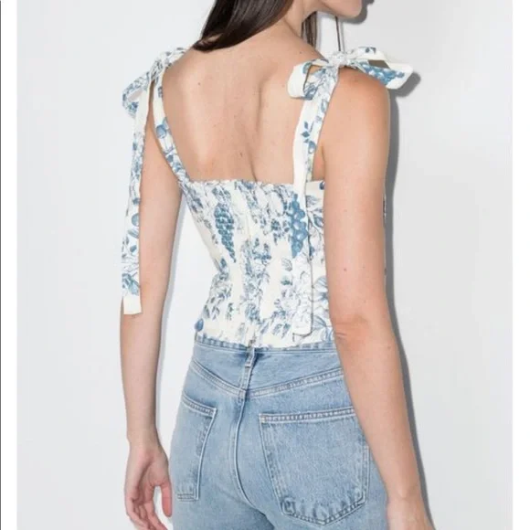 Reformation Jaxon Linen Corsica💙 - Picture 3 of 6